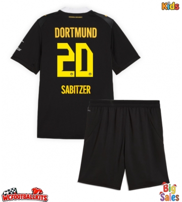 Borussia Dortmund Marcel Sabitzer #20 Replica Away Stadium Kit for Kids 2026-27 Short Sleeve (+ pants)